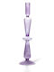 Maegen Kerzenhalter Glas in Lila Farbe 31cm 1Stück