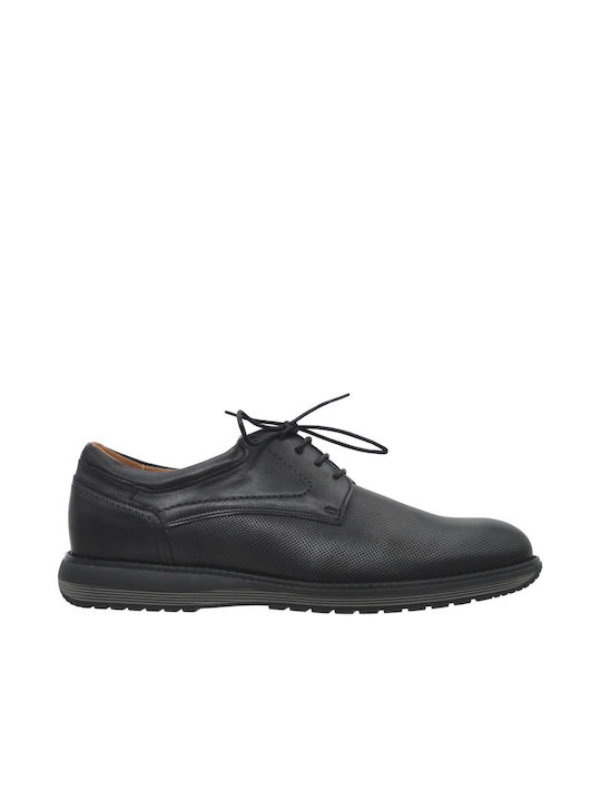 Damiani Men's Leather Casual Shoes Black