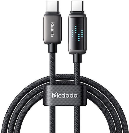 Mcdodo CA-4250 LED USB 2.0 Cable USB-C male - USB-C 100W PD Μαύρο 1.2m CA-4250