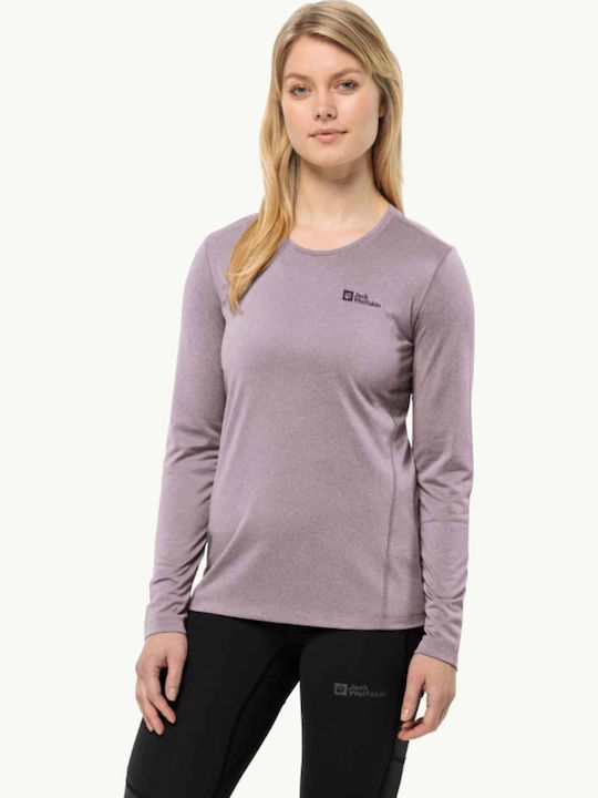 Jack Wolfskin Damen Thermo Langarmshirt Lila