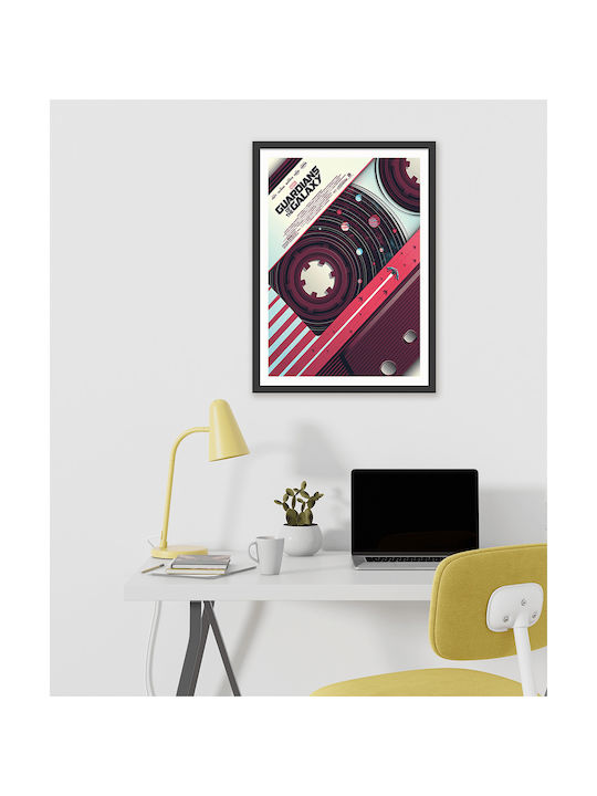 Poster Guardians Galaxy Mv008 21cm X 30cm Λευκό Ξύλινο Κάδρο