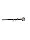 Homefit Ausziehbar Metallisch Vorhangstange Piemonte Einfach Φ16mm 160-300cm Chrome