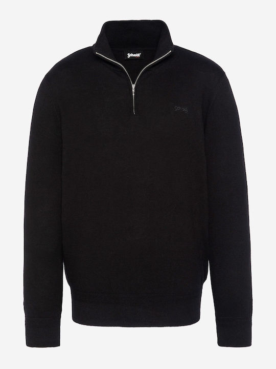 Schott Long Sleeve Sweater Black