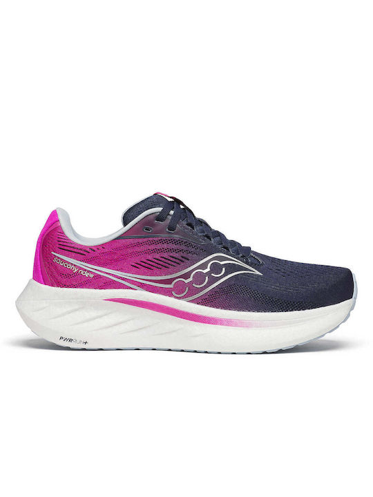 Saucony Ride 18 Sport Shoes Running Blue / Pink