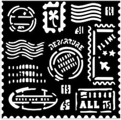 Șablon Gros 12x12cm Stamperia Art Timbre de Căl...