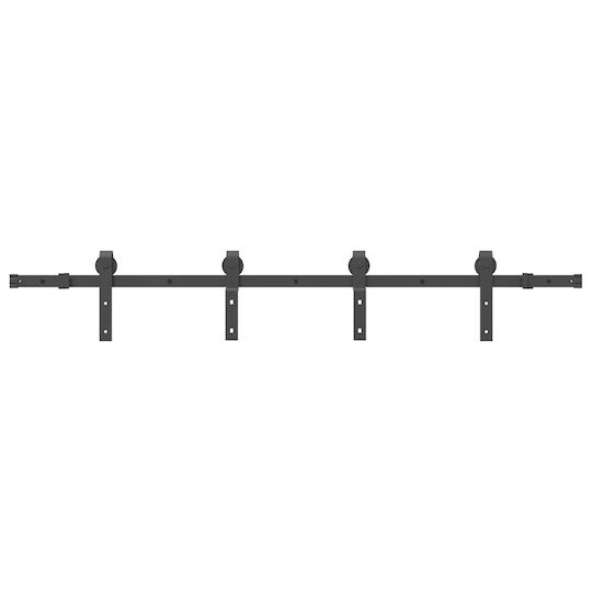 vidaXL Μηχανισμός Συρόμενης Μεσόπορτας 183cm Μαύρος
