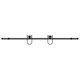 vidaXL Sliding Door Mechanism for Middle Door 183cm Black
