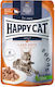 Happy Cat Nasses Katzenfutter für Erwachsene Katzen in Beutel mit Ente ohne Getreide 85gr