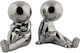 Βιβλιοστάτης Joey Σετ 2τμχ Pt4076ch 10,9x17,2cm Chrome Present Time Κεραμικό