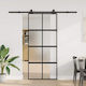 Vidaxl Schiebetürbeschlag-Set 90x205 cm Glas Al...