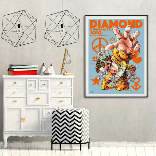 Плакат Jojo's Bizarre Adventure An105 21см X 30см Естествена Дървена Рамка