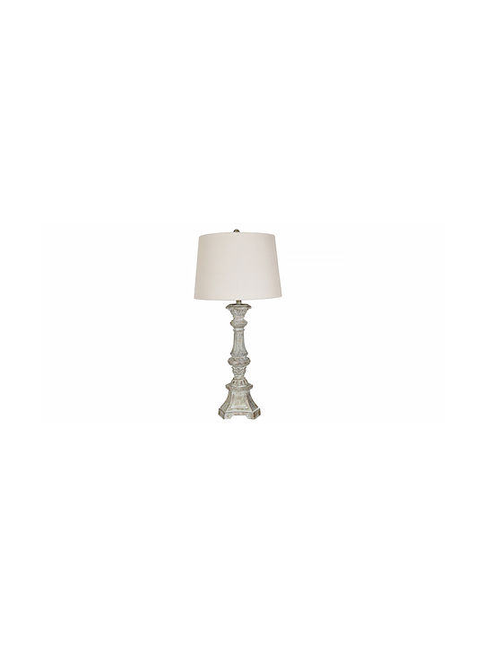 Table Lamp with White Shade