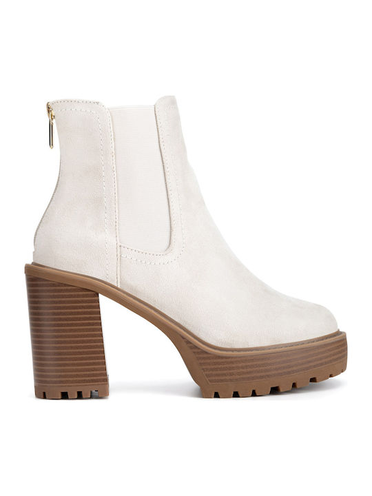 Nine West Γυναικεία Μποτάκια Μπεζ