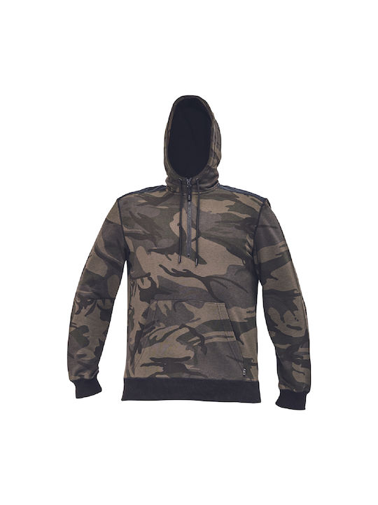 Μπλουζα Φουτερ Κουκουλα-hoodie Crambe Καμουφλαζ...