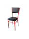 Dining Room Metallic Chair Red 38x40x84cm