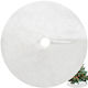 Christmas Tree Skirt Polyester ''Tree'' White with Furry Texture D120cm.