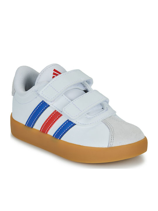 VL Court 3.0 Cf Kids Sneakers with Hoop & Loop Closure White