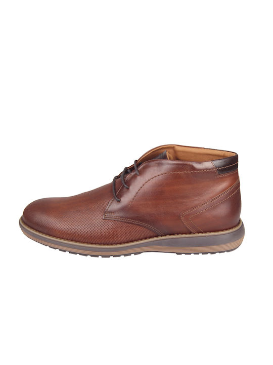 Damiani Leather Tabac Brown Men's Boots