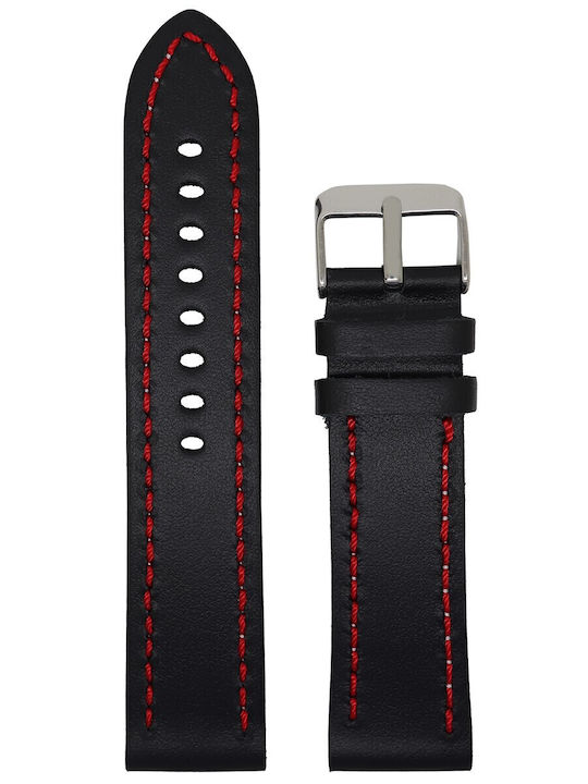 VStraps Curea din piele Negru 22mm
