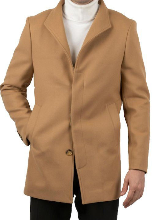 Dezign Men's Half Coat Brown