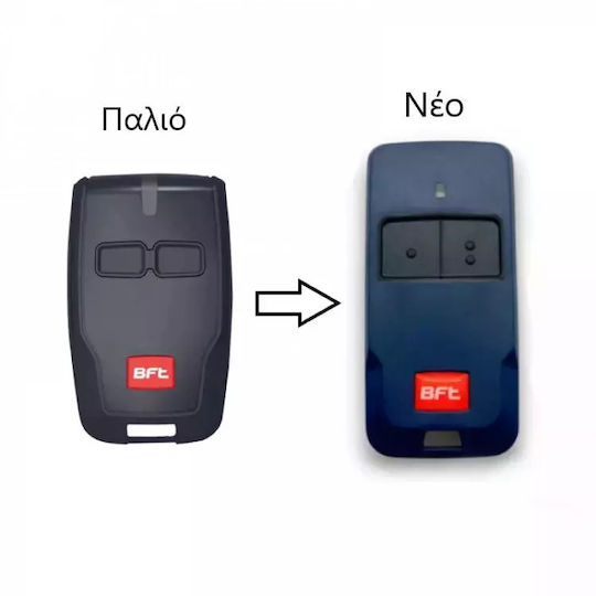 Bft Mitto Τηλεχειριστήριο Γκαραζόπορτας Κυλιόμενου Κωδικού με 2 Κανάλια 433.92MHz