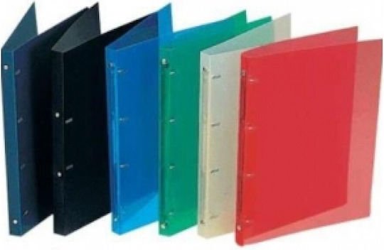 Plastic Folder Black-Red 4 Rings A4 Blue