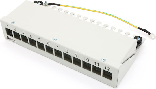 Arli Επιτοίχιο Patch Panel Keystones 12 Ports Γκρι 1361 Patch.1361