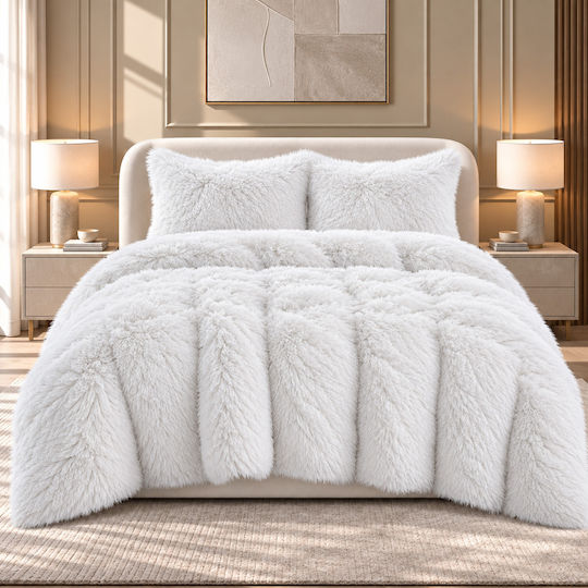 Saray Home Duvet Cover Set Queen 220x240cm Shaggy 220 3pcs 300 GSMGsm