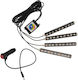 Διακοσμητικά Εσωτερικά Led Bluetooth Rgb Panel Αυτοκινήτου 12v 9 Smd 12cm Αναπτήρα Αυτοκινήτου 4 Τμχ Ee7437 Oem