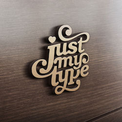 MDF Holzdesign Just My Type 45cm x 45cm