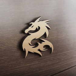 MDF Holzdesign Drache 20cm x 23cm