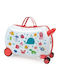 ARSAMAR Rider Crayons Kids Cabin Hard Suitcase White with 4 Wheels Height 31cm