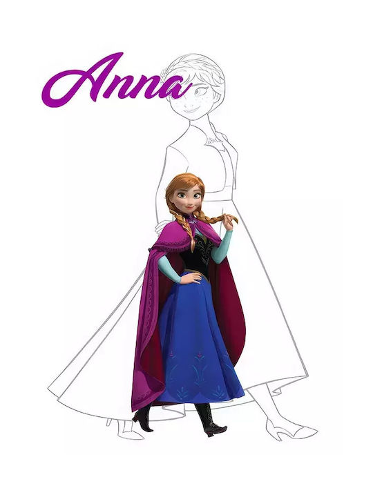 Παιδικό Κάδρο Princess Anna από Ξύλο 21x30εκ.
