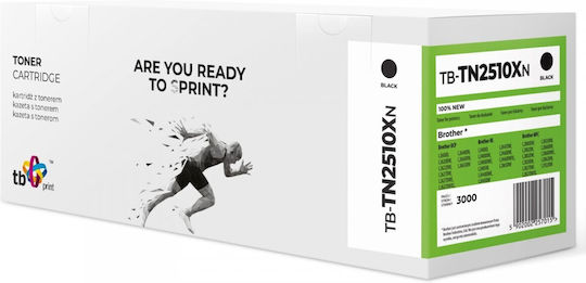 TB Print Compatible Toner for Laser Printer Brother TN2510XL, Black