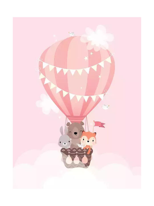 Kids Framed Wall Painting Hot air balloon 30x40cm