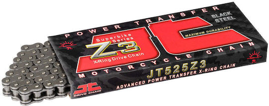 Drive Chain Honda Xrv 750 Africa 90'-04' Cbf 600 08'-12' Triumph Tiger 800 11'-20' Jt 525 "z3" X 124 Teeth Silver