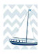 Kids Framed Plastic Wall Painting Little boat 21x30cm
