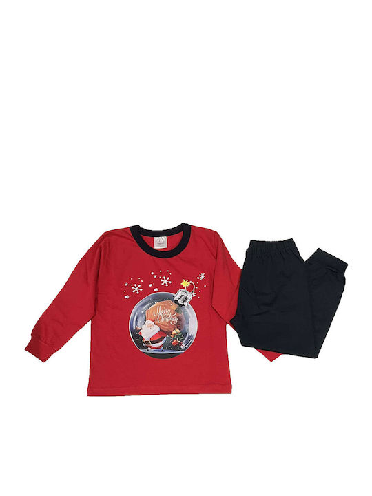 Happy Family Kids' Pajamas Winter Cotton red