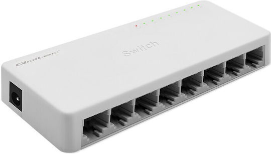Qoltec 52248 Negestionat Switch cu 8 Porturi Gigabit (1Gbps) Ethernet