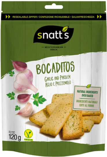 Snatt's Crackers Mediterranean Baked Bites with Garlic Flavor with flavor Garlic 120gr