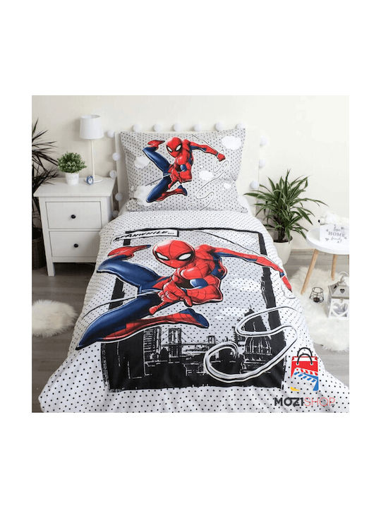 Set Kids Duvet Cover Single with Pillowcase Cotton Multicolored 140x200cm