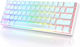 HK Gaming GK61 RGB Gaming Mechanical Keyboard 60% with Gateron Black switches and RGB lighting (English US) White
