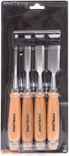 Woodworking Chisel Set 6 12 18 24 Mm 4 Pieces Kraft&dele Kd11770