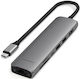 Satechi USB-C Stație de andocare cu HDMI 4K PD Ethernet Gri (ST-P7SM)