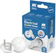 Sipo Socket Protective Cover Simple Placement made of Plastic in White Color 12pcs