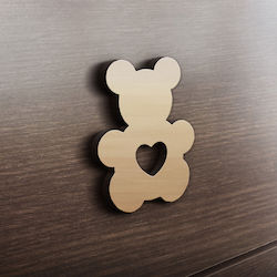 Mdf Ξύλινο Σχέδιο Αρκουδάκι 46cm X 60cm