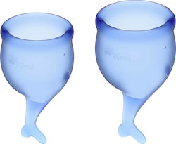 Satisfyer Feel Secure Set of Blue Menstrual Cup...