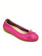 Balerini copii Anatomic Simple de Piele Fuchsia