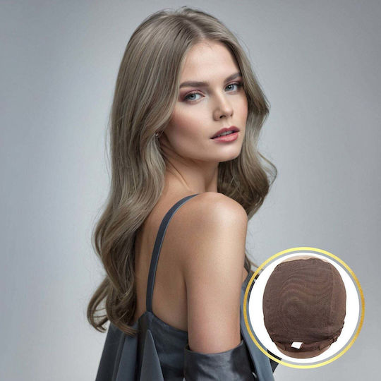 Wig with Natural Hair in Blonde Color 60cm