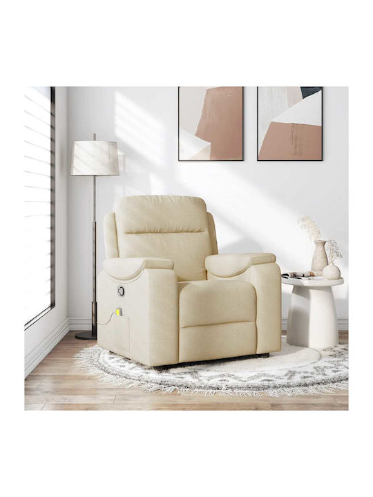 Relax Armchair Massage with Footstool Cream 96x...